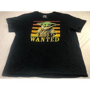 Star Wars Mad Engine T Shirt Baby Yoda Wanted Graphic Size 3XL Short Sleeve